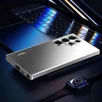 Samsung Galaxy S23 S24 S25 Ultra 5G dėklas Matinis Magnetinis Metalinis Medžiaga Matinis Itin plonas S24Ultra S25Ultra Apsauginis Dangtelis For Galaxy S22 Ultra sidabras