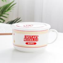 Japoniškas keraminių ramen dubenėlių rinkinys: Įeina dangtelis, rankenėlė, dubenėlis, šaukštas, lazdelės ir dovanų dėžutė - Puikiai tinka namams, bendrabučiui ir pietums.