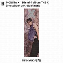 MONSTA X 13-asis mini albumas THE X Fotoknygos versija UNIT Žymeklis Oficiali nuotraukų kortelė Minhyuk Bookmark