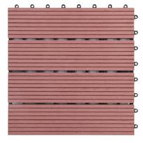 Neslystanti lauko plastiko-medžio parketlentė balkonui, sodui ar kiemui 300x300 mm