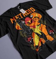 Metroid Samus Shirt NES Classic Game Nintendo Retro Graphic T-Shirt All Size 4XL