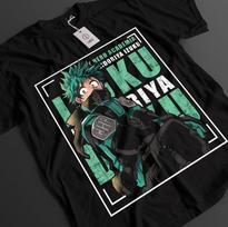 Mano Herojų Akademija Marškinėliai Deku Marškinėliai Bakugo All Might Viršus Todoroki MHA Unisex Marškinėliai L