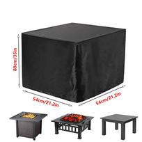 Kvadratinis priešgaisrinės duobės dangtelis Propano keptuvės 210D vandeniui atsparus dulkių dangtelis 54x54x89cm juoda