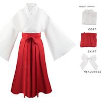 Anime Jujutsu Kaisen Iori Utahime Cosplay Kostiumas Suaugusiųjų Moterų Apranga Baltas Kimono Batwing paltas viršutinis raudonas sijonas lankelis Helovino rinkinys XXXL