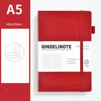 Kietu viršeliu A5 Bullet Journals Dot Notebook 188 Puslapis 100gsm Retro Bandage Candy Spalvotas Dienoraštis Užrašų žurnalas BUJO raudona