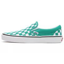 Vans Slip-On serijos languoti laisvalaikio žemi teniso bateliai Unisex sportbačiai Žali Baltai VN0A5JMHB00 36.5 white