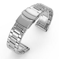 Nerūdijančio plieno laikrodžių dirželis 20 mm, 22 mm, 24 mm, moterims, vyrams, vientisas matinis metalinis apyrankės pakaitinis dirželis su įrankiais 20mm sidabras