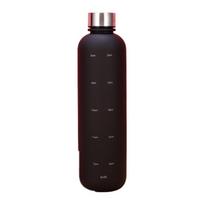 Spalvingas gradiento plastiko sportinis vandens buteliukas 1000ml didelės talpos matinis paviršius atsparus aukštai temperatūrai Gradient green white