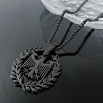 Naujas vokiško erelio ginklų vėliavos pakabukas ant kaklo vyrams moterims nerūdijančio plieno Vokietijos patriotiniai papuošalų aksesuarai dovanos 1pcs Pendant Only auksas
