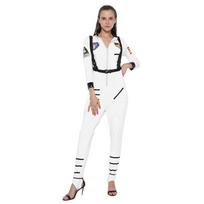 Moterų astronautų kostiumo kombinezonas, kosminis kostiumas, kosminis kosmonautas, Halloween Cosplay Purim vakarėlio apranga S balta
