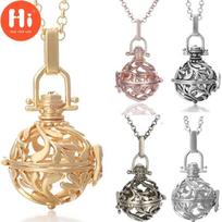 Sveiki Locket Angel Caller Lapų Pakabukas Ilgas Muzikinis Garsas Harmonijos Rutuliukas Karoliai sidabras