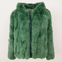 OFTBUY Real Rabbit Fur Coat Winter Jacket Women Hooded Thick Warm Elegant Outerwear Loose New S