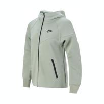 Nike Tech Fleece Logotipo Dizaino Laisvalaikio Dėmėtas Gobtuvu Striukė Moteriškos striukės Žalia FB8339-370 S