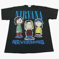 Vintažinis NIRVANA Peanuts Snoopy XL Kurt Cobain Nevermind Roko Grupės Parodija REPRINTAS 2XL