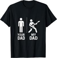 Tavo Tėtis Mano Tėtis Gitaristas Menininkas Bosinė Gitara Tėtis Tėvo Diena Marškinėliai 2XL