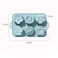 Silicone Cake Mold 3D, Food Grade, 6-Cavity Household Baking Mold
