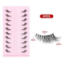 Half Lashes audinės blakstienos Natūralios švelnios katės akių dirbtinės blakstienos ilgos, švelnios 3D audinės blakstienos makiažas blakstienų priauginimas netikros blakstienos 1 pc
