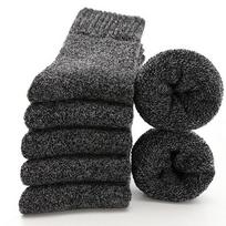 5 poros itin storų vilnonių kašmyro kojinių, sulaiko šilumą Merino vilnos triušio kojinės rudens ir žiemos laisvalaikio šalčiui atsparios kojinės vyrams ir moterims 5pairs