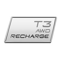 AWD RECHARGE logotipo lipdukas Automobilio bagažinės emblemos ženklelio lipdukas skirtas XC60 XC90 XC70 XC40 S80 S90 S60 S70 V90 V60 V40 T3 T4 T5 T6 T8 B5 B6 T3