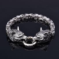 Skandinaviškas Keltų Vilko Vyriškas Karoliai Vikingų Vilko Galvos Nerūdijančio Plieno Pakabukas skandinaviški Runų Aksesuarai šiaurietiškas Amuletas Papuošalai Bracelet