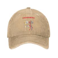 Radiohead roko muzikos grupės Spausdintos kepurės Unisex medvilninės Trucker kepurės Laisvalaikio apranga Beisbolo kepurė Reguliuojama Adjustable chaki