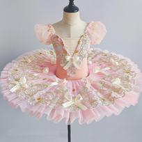 Suaugusiųjų Vaikų Gėlių Mergaitės Profesionali Baleto Tutu Suknelė Moterų Princesės Plokštė Blynas Gulbių Ežeras Balerina Scenos Šokio Kostiumas 160cm rožinė