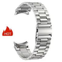 Metalinis dirželis, skirtas Samsung Galaxy Watch 6 5 4 40 mm 44 mm apyrankės vienu paspaudimu, skirtas Galaxy Watch 6 Classic 43 mm 47 mm apyrankei Watch 6 Classic 47mm sidabras