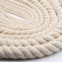 1,5-30 mm trijų gijų medvilninė virvė zongzi rišimui, etiketėms, balta ir juoda Natural White 13mm (approx. 18m/kg)