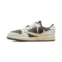 Travis Scott x Air Jordan 1 Retro Low OG PS Reverse Mocha Kids Sneakers Brown Sail University-Red DO5442-162 29.5