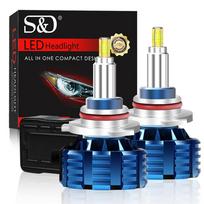 2 vnt. 6 pusių 30000LM 3D H7 CSP LED priekinių žibintų lemputės Canbus 360° H1 H11 HB3 HB4 9012 Hir2 Led H8 9006 9005 Automobilio Turbo priekinis žibintas 80W Automobilio lemputė 12V 6000K 9005 HB3