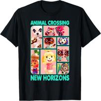 Animal Crossing New Horizons Nintendo Draugų Dėžutė Marškinėliai S juoda