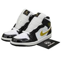 Air Jordan Air Jordan 1 Mid Patent SE Juoda Auksinė Jordan 1 AJ1 852542-007 EU 42 balta/juoda