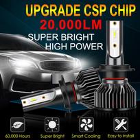 2vnt Super Bright Mini H4 H7 LED automobilio priekinių žibintų lemputės 20000Lm CSP Chip Auto H1 H11 LED Light H3 H8 HB3 HB4 9005 9006 6500K Auto Lemp 12V 24V 36V H1
