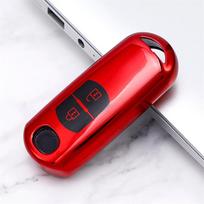 TPU automobilio raktelio pakabuko dangtelio apsauga, skirta Mazda 2 3 5 6 CX-3 CX-4 CX-5 CX-7 CX-9 Atenza Axela MX5 2 Button raudona