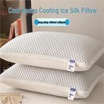 Summer Cool Ice Bean Neck Support Pillow - Non-Collapsing, High & Low Design Low Pillow 48*74 šviesiai pilka spalva