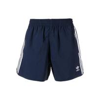 Adidas Originals Trefoil logotipas siuvinėti laisvalaikio šortai vyrams Dugniniai drabužiai Tamsiai mėlyni IB9952 XS