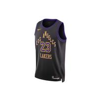 Nike NBA LeBron James Nr. 23 Lakers gerbėjo liemenė, 2023-24 m. sezonas Vyriški viršutiniai drabužiai Juoda DX8506-012 M