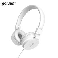 Gorsun vaikiškos ausinės, lengvos stereo laidinės ausinės vaikams suaugusiems Reguliuojamos ausinės išmaniesiems telefonams Kompiuterinės ausinės 18x15x6.5cm balta