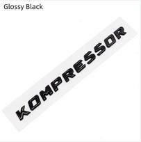 3D ABS Kompressor Raidės Automobilio Galinio Bagažininko Sparno Emblema Ženklelis Automobilio Lipdukas Dekalai C230 C200 C180 SLK CLK 200k SL CLS Glossy Black(18.8cm x 1.4cm)