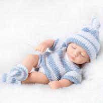 Mini 7 colių Reborn lėlė Miegantis kūdikis lėlė 19 cm Gimę kūdikiai Kūdikių žaislai, Geriausia dovana mergaitėms.