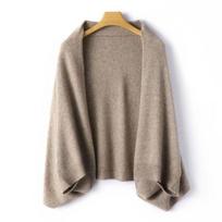Vilnonis moteriškas megztas šalikas-skara, minkštas, šiltas megztas kardiganas-apsiaustas, apgaubiantis pečius ir kaklą, pashmina šalikai, dvigubo naudojimo 100cm＜length≤135cm chaki