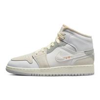 Air Jordan 1 Mid SE Craft GS Išverti vaikiški sportbačiai Balti Neutraliai pilki Montrealio pilki DQ3726-100 36.5