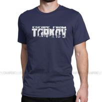 Escape From Tarkov Logo T Shirt for Men 100 Cotton Casual TShirt O Neck Survival Shooter Game Tees Short Sleeve Tops 5XL 6XL S