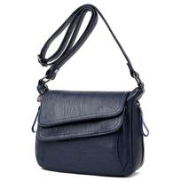 Vasaros nauja minkšta odinė prabangi moteriška rankinė Crossbody Bag Moteriška madinga, didelės talpos, vieno peties rankinė mėlyna
