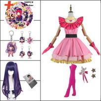 Hoshino Cosplay Hoshino Rubii Arima Kana Costume Lolita Dress Skirt Halloween Anime Clothes For Girl Women L-(Costume+Wig)