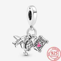 Naujas Atvykimas 925 Prabaus Sidabro Mažas Geltonas Antukas Rožinis Oro Balionas Pakabukas Tinka Madingam Apyrankės Karoliai Papuošalų Dovana Gamybai