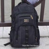 Patvarus retro drobės kuprinė vyrams ir moterims - Lauko laisvalaikiui ir mokyklai 50L reinforced juoda