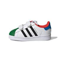LEGO x adidas Superstar CF I Balti Geltoni Žali Kūdikio Sportbačiai Debesėlių Baltumo Pagrindinės Juodos Spalvos Įrangos Geltonos Spalvos H03970 23