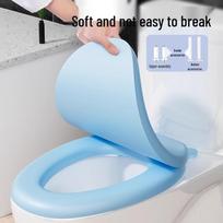 Retro Storio Minkštos Putos Tualeto Sėdynės Žiedas - Patogus, Spalvingas Dizainas Sky Blue O-Shape, Length 42-44cm Width 34cm