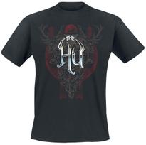Hu Band Logotipo Marškinėliai Vyriški Nomadiško Roko Grafiniai Marškinėliai su Elnio ir Mongolų Spauda Atsitiktiniai Streetwear Viršutiniai Drabužiai M